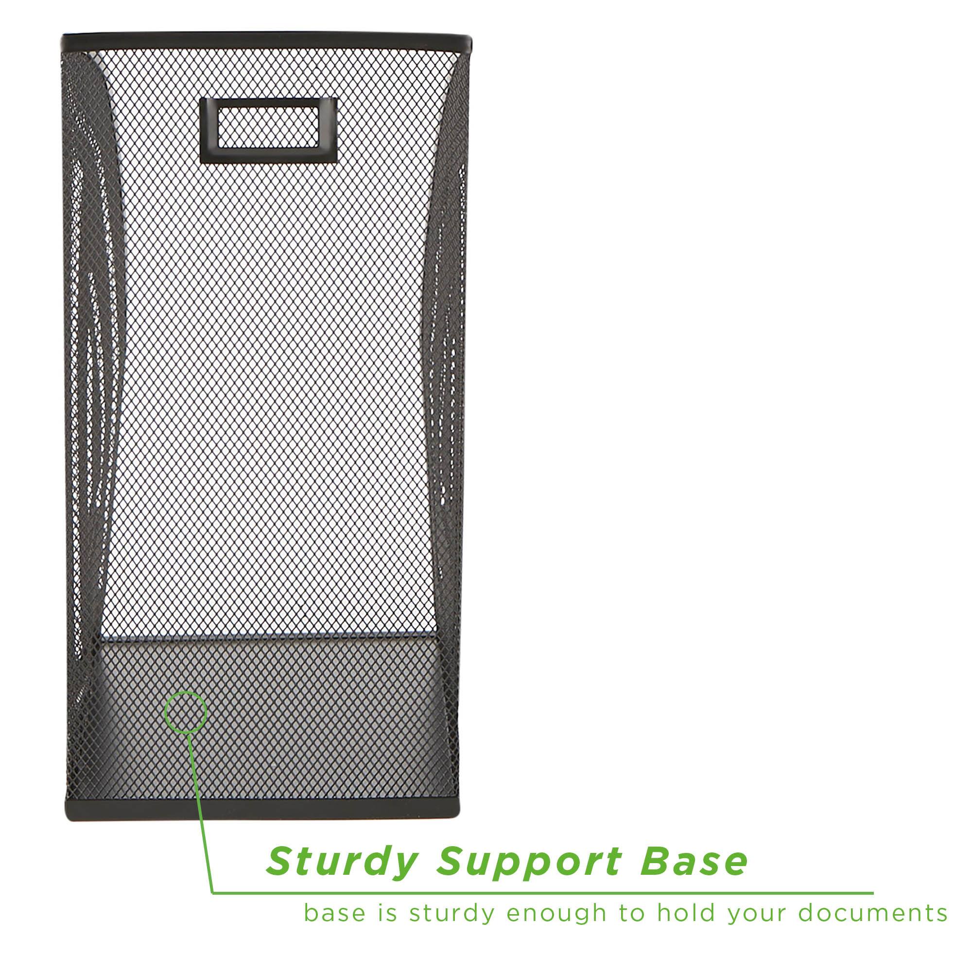 Mind Reader 2 Pack Black Jumbo Metal Mesh File Organizer